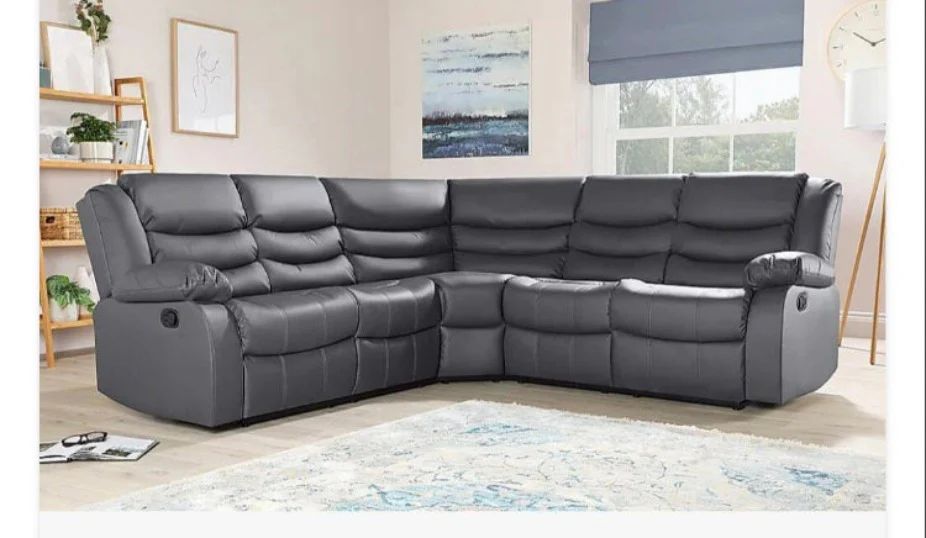 Leather Roma Recliner Corner Sofa